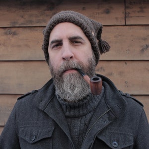 The Crean Hat - Vintage style Polar Explorer crewman&#39;s hat in natural brown wool