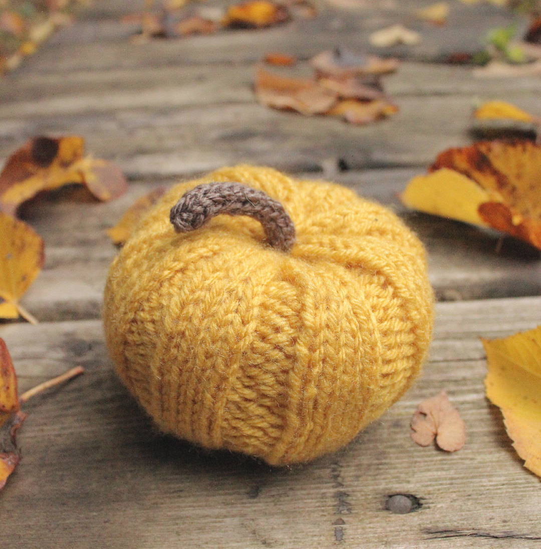 Hand Knit Medium Size Pumpkin Autumn Yellow - Etsy