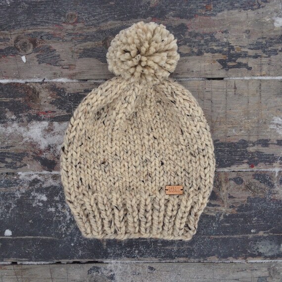 The Cape North Hat - Chunky Slouchy Knit Hat in Heathered  display picture 1