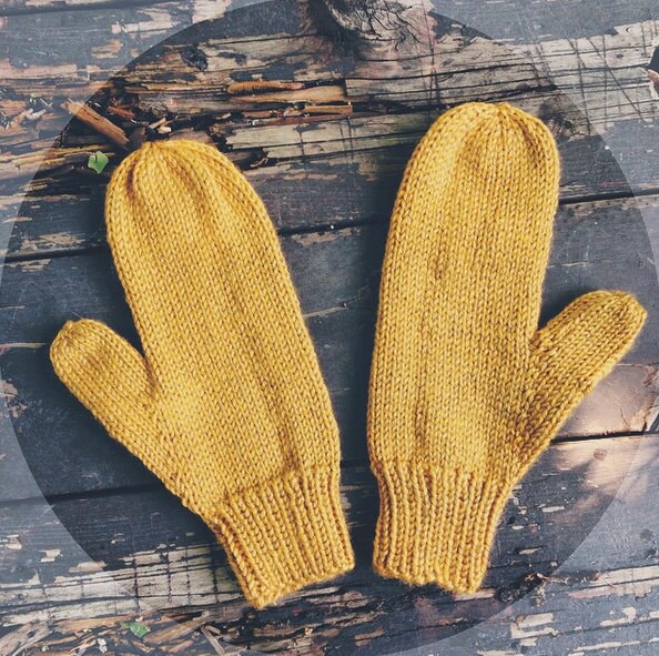 Hand Knit Mustard Yellow Mittens Etsy