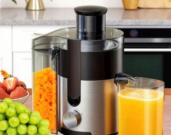 Multi-Function Juicer, Juice Blender, Mixer, Food Processor, 3-Inch Wide-Mouth Juicer Extractor for Vegetables And Fruits, 3-Speed Settings,