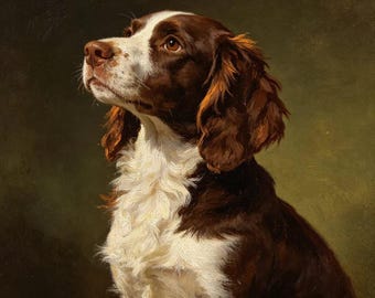 Custom Dog Portrait Oil Painting from Photo, Personalized Vintage Dog Canvas Arta
