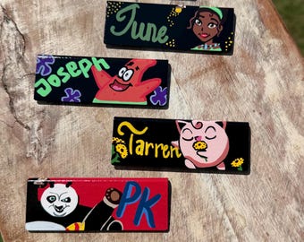 Custom Painted Starbucks Name Tag