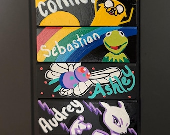 Custom Painted Starbucks Name Tags