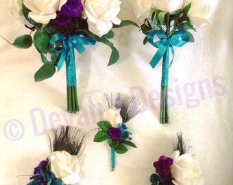 Peacock Bouquet Etsy