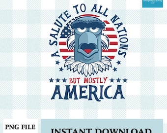 Sam The Eagle Patriotic USA Liberty Png, Instant Download for Sublimation, American Eagle Freedom Graphic Print, Digital Art