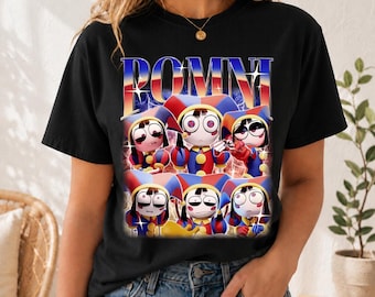 Pomni The Amazing Digital Circus Bootleg T-Shirt, TADC Characters Sweatshirt, Circus Fan Gift, Anime Gift Birthday for Fan Boy Girl