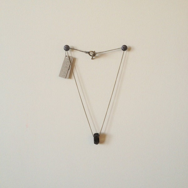 Minimalist Smokey Quartz Necklace - crystal, healing crystals, minimal, brown, stone, pendant necklace