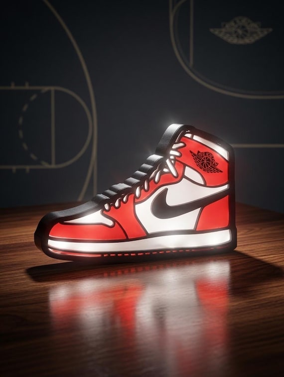 Custom Michael Jordan Air Jordan 1s Shoe/ Sneaker Night Light Lightbox! (wireless rechargeable LED)