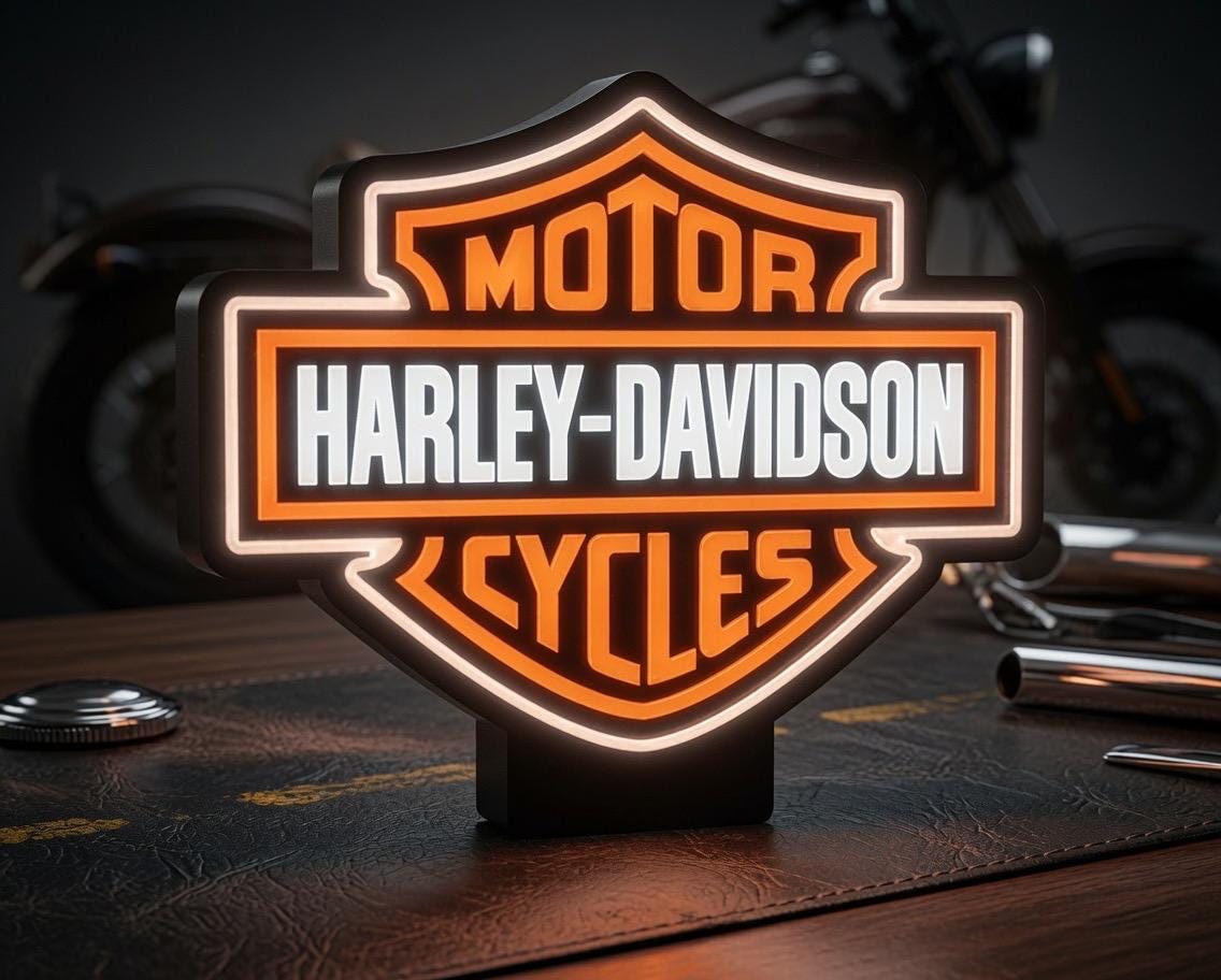 Harley Davidson Lighted Sign - Etsy