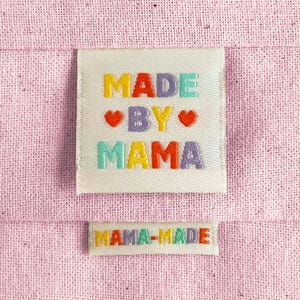 Woven Sewing Labels: 'Made by Mama' | Pack of 6