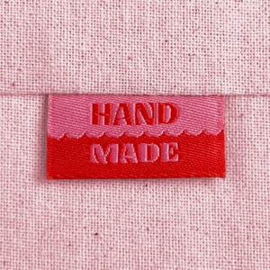 Woven Sewing Labels: 'Hand Made' | Pack of 6