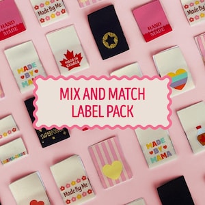 Woven Sewing Labels: Mix and Match | Pack of 6