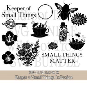 Bee SVG Bundle, Vintage Designs Featuring Whimsical Bees and Antique Keys