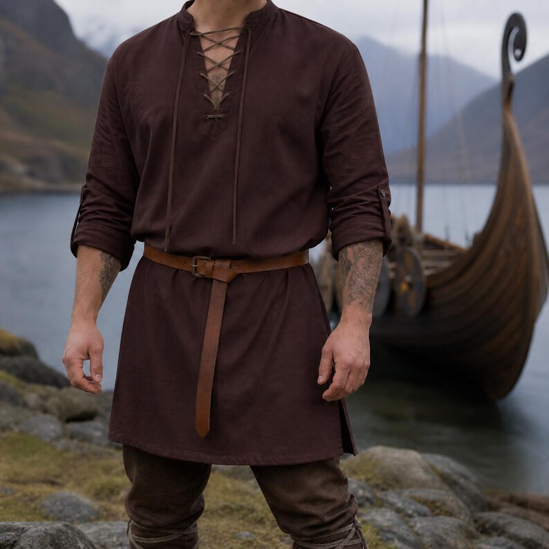 Viking Tunic Medieval Renaissance Shirt Norse Clothing Celtic LARP ...