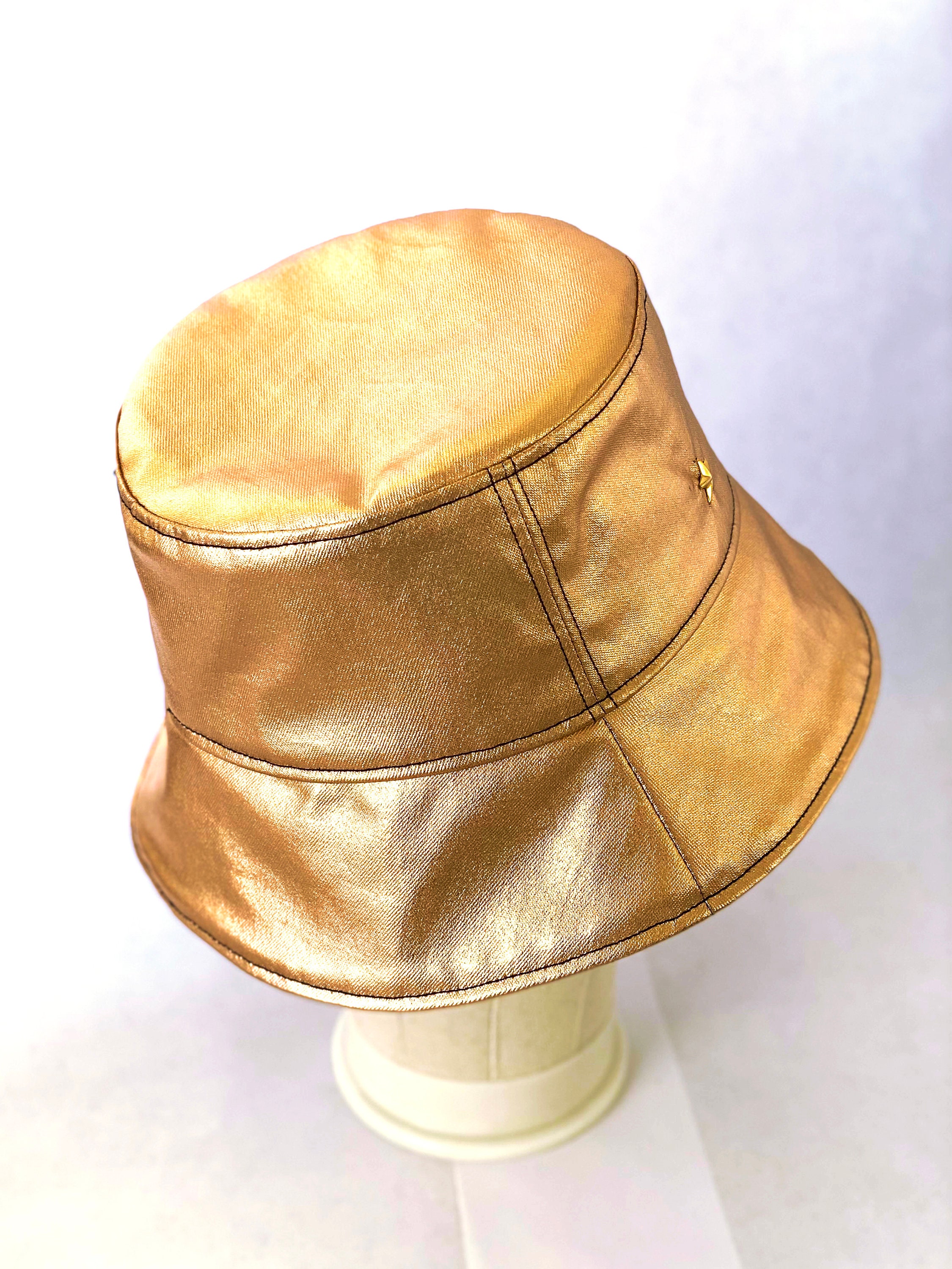 Gold Bucket Hat for Men and Women in Cotton Streetwear Etsy