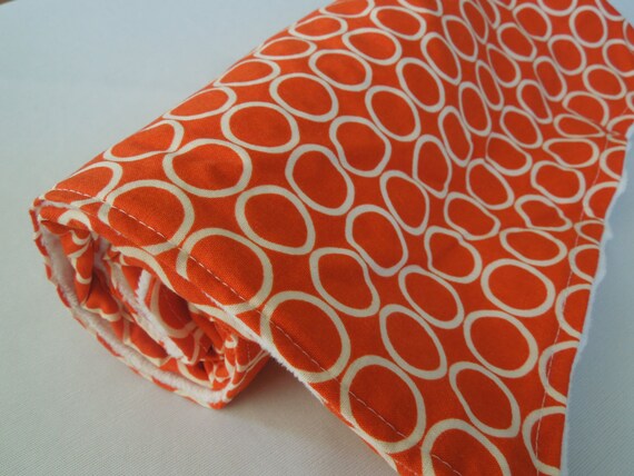 Navy and Orange Woodland Mini Crib Blanket | Carousel Designs