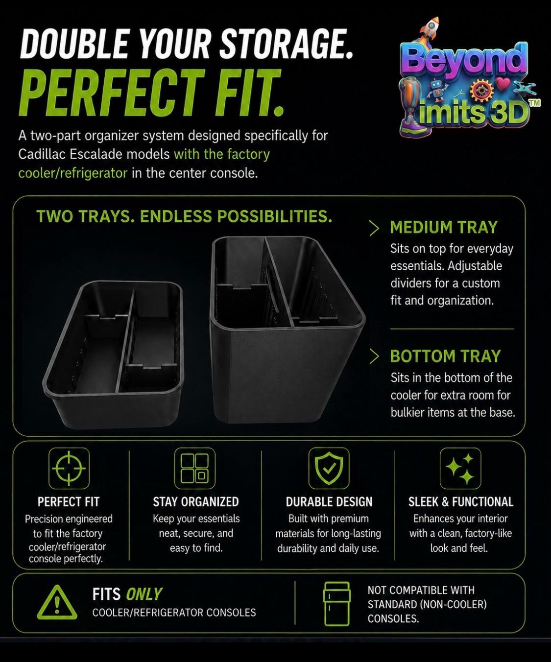 Deep Two-Tier Escalade tray system