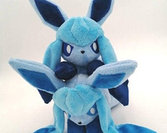 Glaceon beanie style plush - made to order