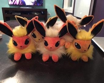 Flareon beanie style plush - made to order