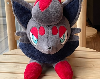 Zorua beanie style plush - made to order