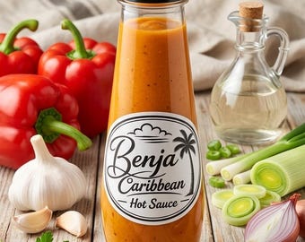 Piman Ayisyen Hot Sauce – Haitian-Style Pepper Blend | Handmade Spicy Sauce with Garlic, Herbs & Island Heat