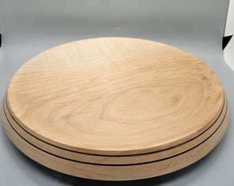 Turned Maple Wooden Platter