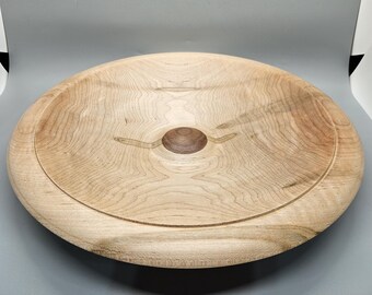 Turned Ambrosie Maple Wooden Platter