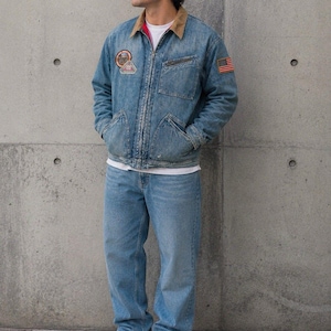 Ralph Lauren 90s Flag Denim Jacket - Etsy