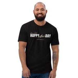 ¡Dios mío! ¡Feliz Día del Padre! Camiseta cristiana, regalo del Día del Padre basado en la fe, camiseta con versículo bíblico de Mateo 7:11, regalo religioso para papá.