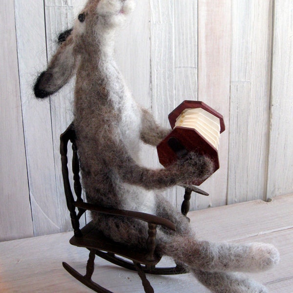 RESERVED FOR KAREN - Hare playing a concertina