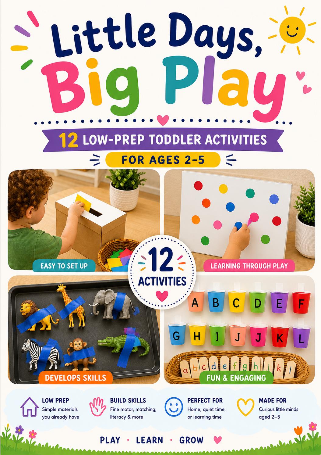 Toddler Activity Pack Printable | Fine Motor Activities Ages 2–5 ...