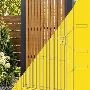Plans de projet : Clôture métallique pour piétons 1,20 m x 5 cm x 2 m - Téléchargez et imprimez les plans avec les dimensions et le schéma de montage au format PDF.
