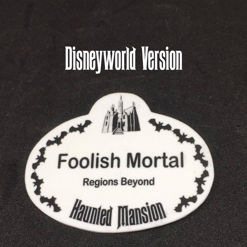 Haunted Mansion Themed Name Badge Etsy