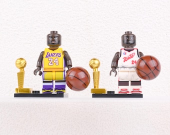Kobe Bryant Ultimate Tribute Duo, All-Star West and Lakers Gold Figures with Trophies, Holiday Gift for NBA Enthusiasts