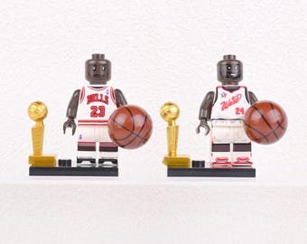 Kobe Bryant and Michael Jordan Legends Duo, West All-Star and Bulls 23 Figures with Trophies, Christmas Gift for Sports Fans