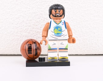 Stephen Curry Minifigure, Warriors 30, Greatest Shooter Basketball Collectible, Game Changer Desk Trophy, Youth Basketball Coach Gift