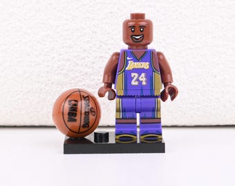 Kobe Bryant Minifigure, Lakers 24 Basketball Collectible, Black Mamba Desk Toy, Gift for NBA Fans, Boyfriend Birthday Present