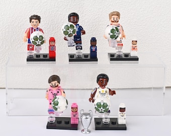 5-Star Future Legends Minifigure Set, Messi, Mbappe, Kane and Stars with UCL Trophy, Birthday Gift for Soccer Fans, Boyfriend Gift
