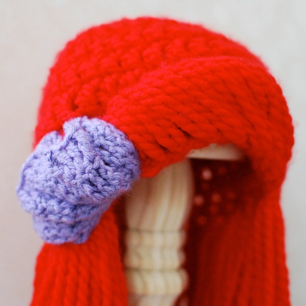 Little Mermaid Ariel Yarn Hair Wig