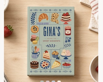 Personalized Baking Journal, Custom Cookbook, Family Recipe Organizer, Softcover/Hardcover Recipe Book