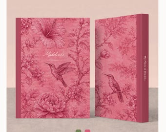 2026-2027 Personalized Planner, Hummingbird Floral Cover, Custom Daily Weekly Monthly Agenda, Goal tracker