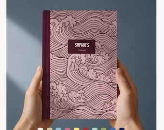 Custom Planner 2026-2027, Personalized Daily or Weekly Planner, Ocean Wave