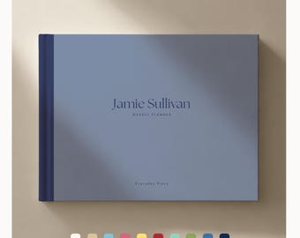 Personalized Weekly Planner, 2026-2027 , Custom Name Cover, Monthly Agenda, Goal tracker, Fathers day gift