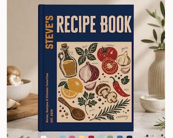 Custom Recipe Book, Personalized Cookbook, Recipe Organizer, Softcover/Hardcover