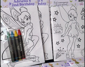 Tinker Bell  Custom Coloring Pages | Birthday Party Favors