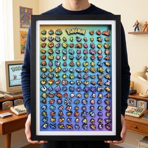 151 original pokemon cards framed Raw Trading Card Display Frame (UK delivery only)  Ridanco Displays 45 HOLOS Complete Set ALL