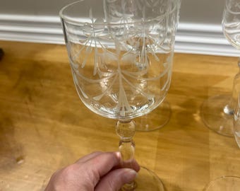 Copas de vino de cristal Noritake Sasaki vintage - Juego de 6