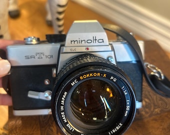 Vintage Minolta SRT 101 35mm SLR Film Manual Camera W/ 58mm 1.4
