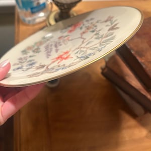 Vintage Gorham Fine China Chinoiserie Salad Plate, 8.5” Birds & Floral Pattern, Gold Trim Replacement China, Crafted in USA 1979
